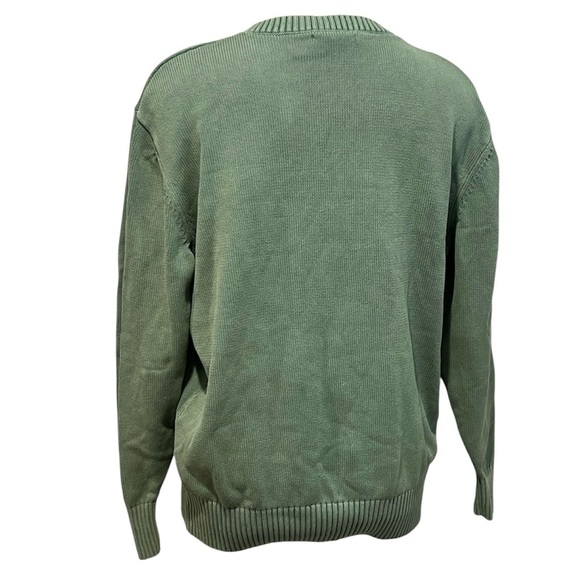 Tuckernuck women’s green stone washed cotton Anne crewneck sweater size Large - Picture 3 of 9